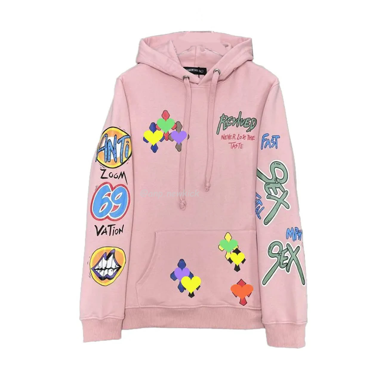 Chrome Hoodie Women Pullover Hip Hop Pink (1) - newkick.cc